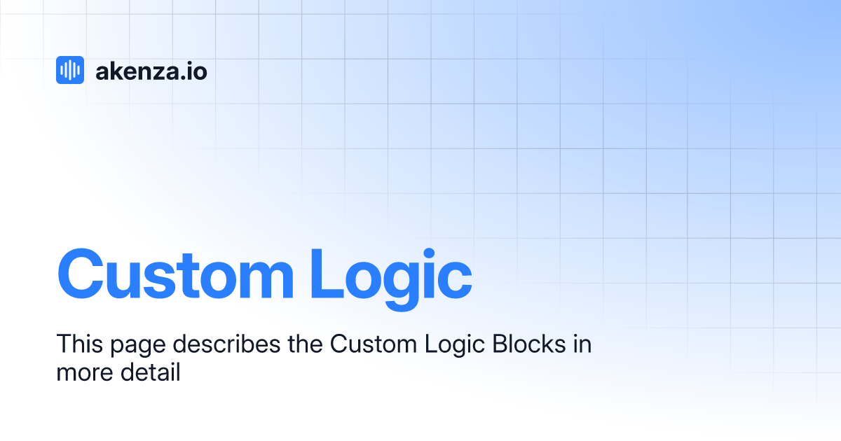 Custom Logic Blocks | akenza.io